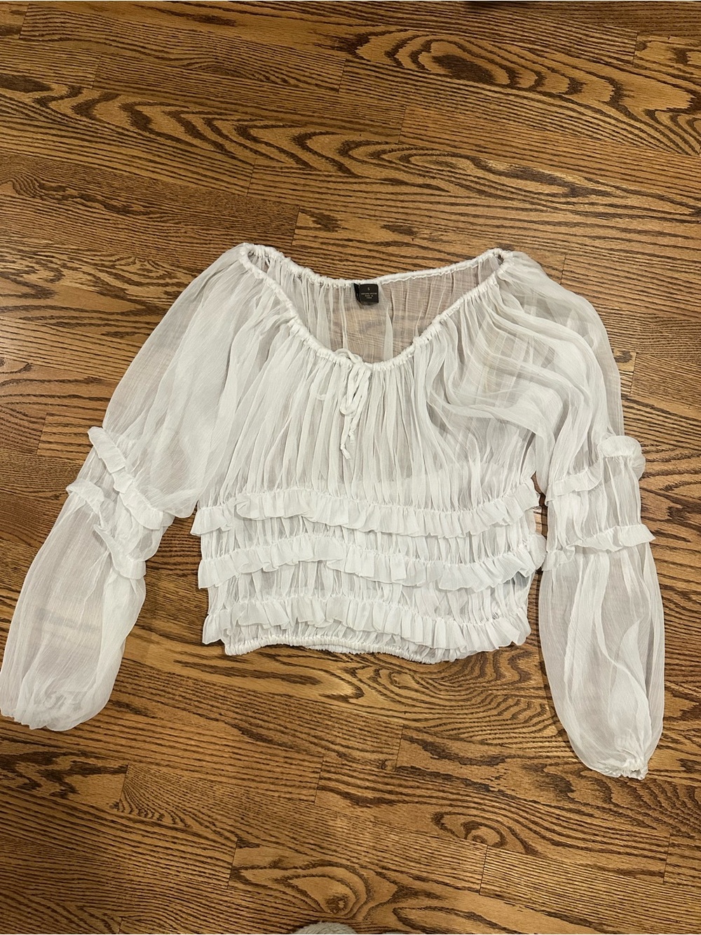 Wilster Nordstrom Sheer Peasant Top